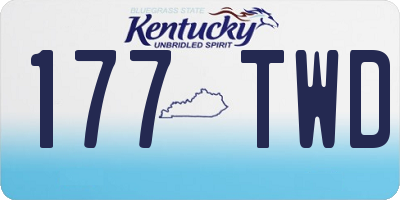 KY license plate 177TWD