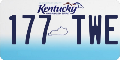 KY license plate 177TWE