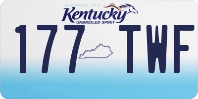 KY license plate 177TWF