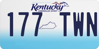 KY license plate 177TWN