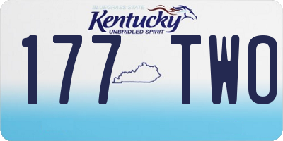 KY license plate 177TWO