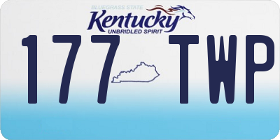 KY license plate 177TWP