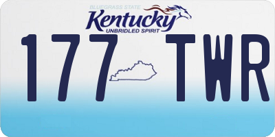 KY license plate 177TWR