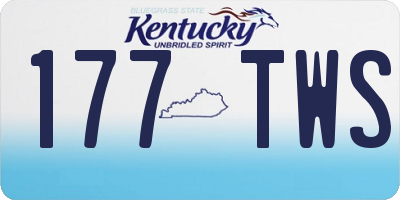 KY license plate 177TWS