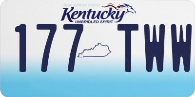KY license plate 177TWW