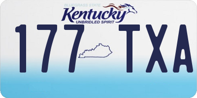 KY license plate 177TXA