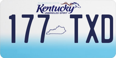 KY license plate 177TXD