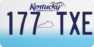 KY license plate 177TXE