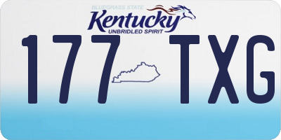 KY license plate 177TXG