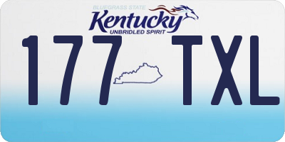 KY license plate 177TXL