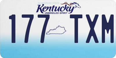 KY license plate 177TXM