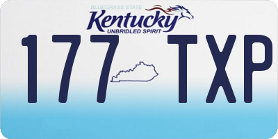 KY license plate 177TXP