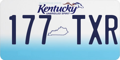 KY license plate 177TXR