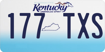 KY license plate 177TXS