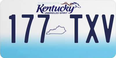 KY license plate 177TXV