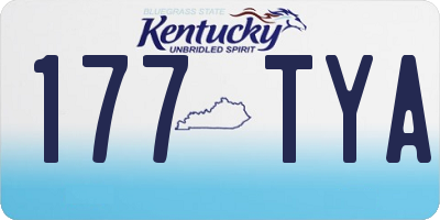 KY license plate 177TYA