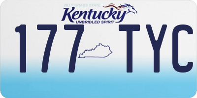KY license plate 177TYC
