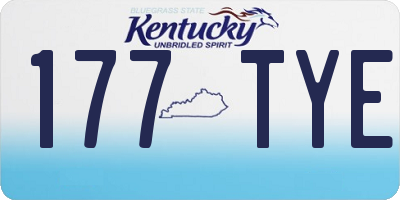 KY license plate 177TYE
