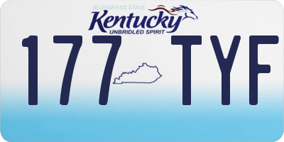 KY license plate 177TYF