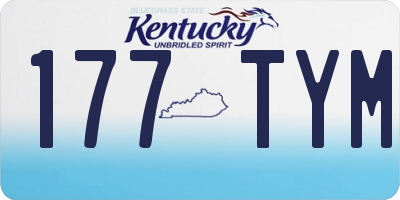 KY license plate 177TYM