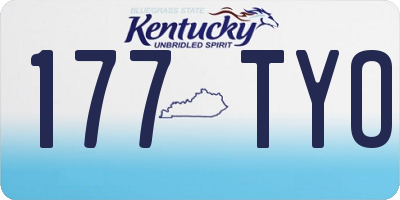 KY license plate 177TYO