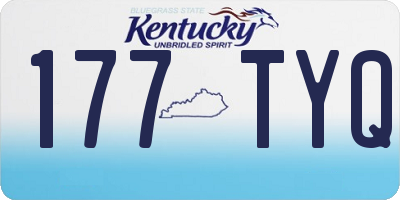 KY license plate 177TYQ