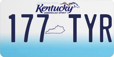 KY license plate 177TYR