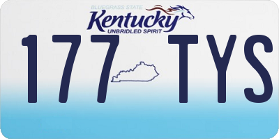 KY license plate 177TYS