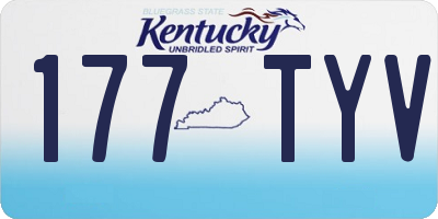 KY license plate 177TYV