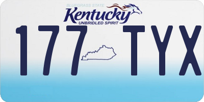 KY license plate 177TYX