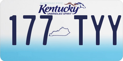 KY license plate 177TYY