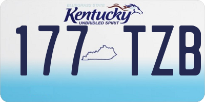 KY license plate 177TZB