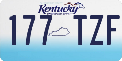 KY license plate 177TZF