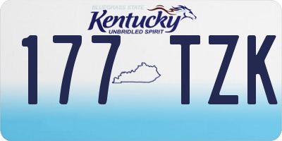 KY license plate 177TZK