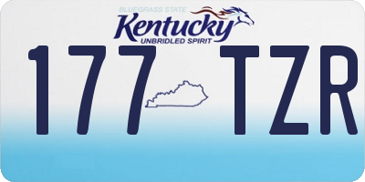KY license plate 177TZR