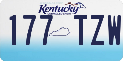 KY license plate 177TZW