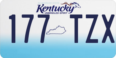 KY license plate 177TZX