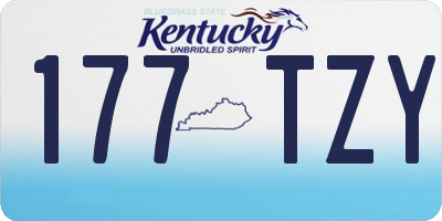 KY license plate 177TZY