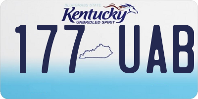 KY license plate 177UAB