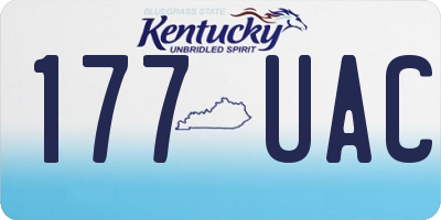 KY license plate 177UAC