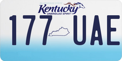 KY license plate 177UAE