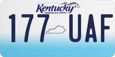 KY license plate 177UAF