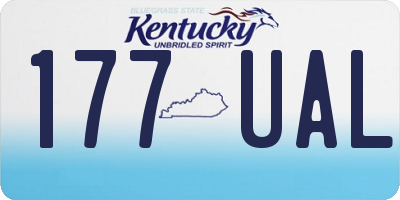 KY license plate 177UAL