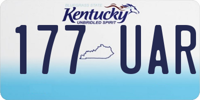 KY license plate 177UAR