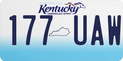 KY license plate 177UAW