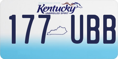 KY license plate 177UBB