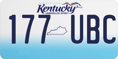 KY license plate 177UBC