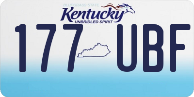 KY license plate 177UBF