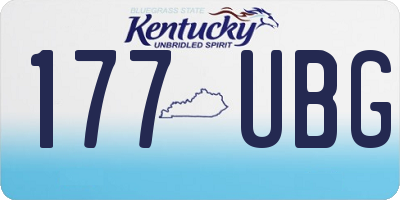 KY license plate 177UBG