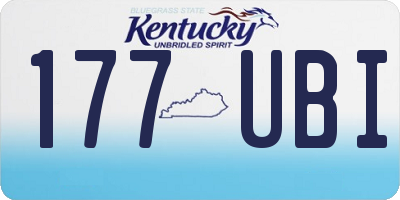 KY license plate 177UBI